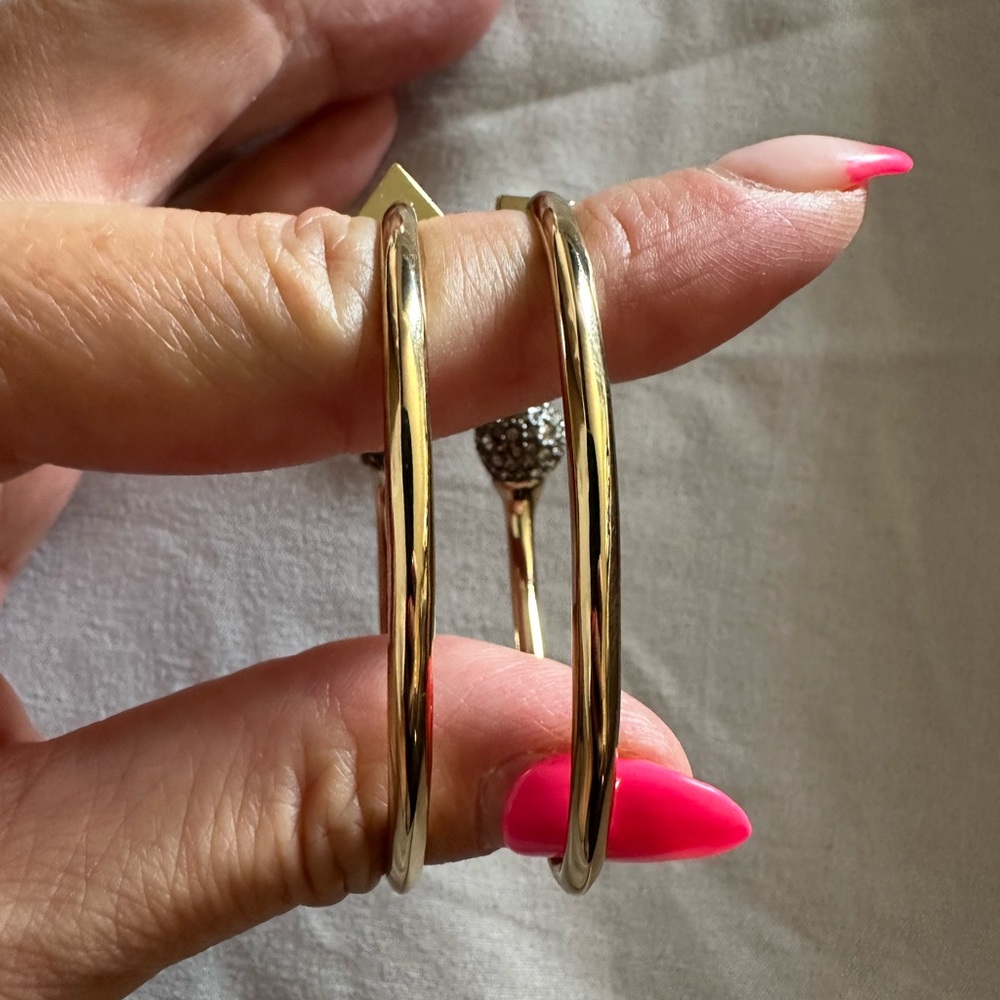 Alexis Bittar Miss H Crystal Hoop Earrings - Picture 3 of 9